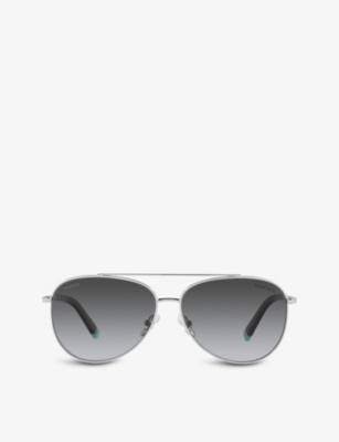 TIFFANY & CO: TF3074 pilot-frame metal and acetate sunglasses