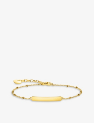 THOMAS SABO: Dots 18ct yellow gold-plated sterling-silver belcher bracelet