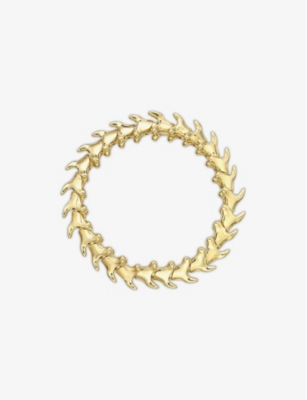 SHAUN LEANE: Serpent Trace yellow gold-vermeil bracelet