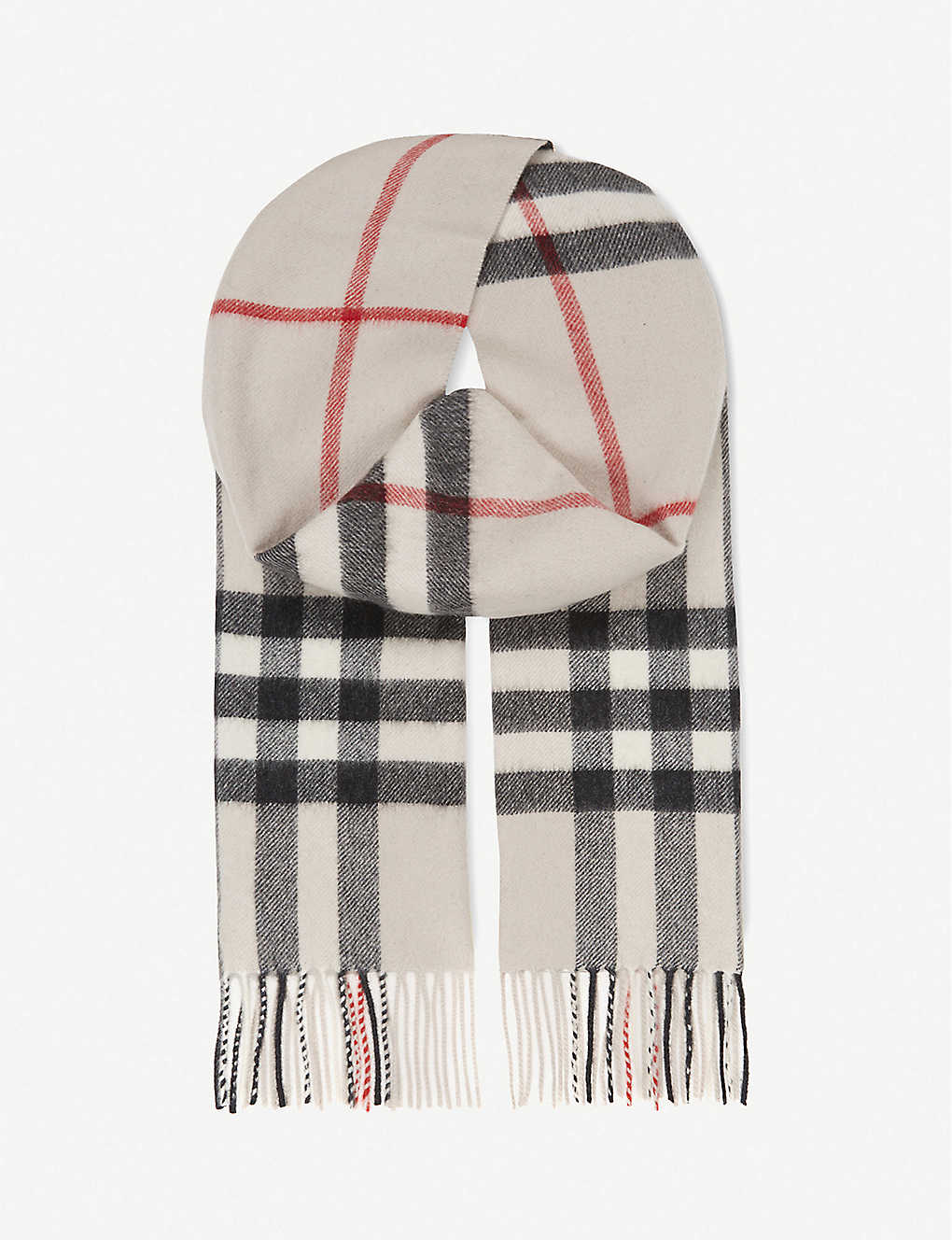 Giant check cashmere scarf(8990672)