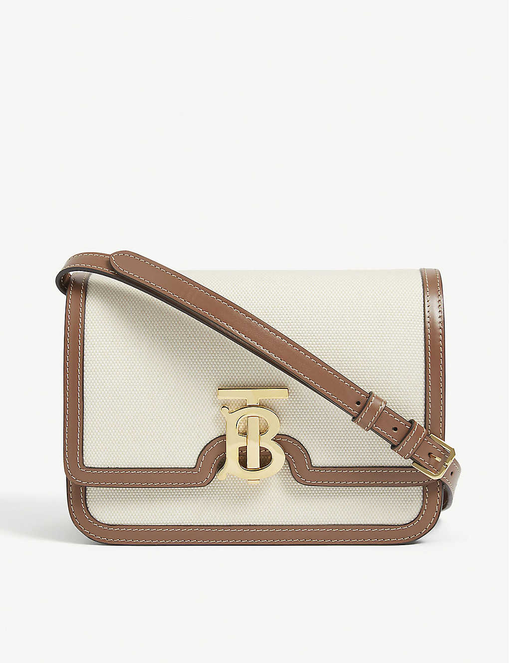 TB canvas and leather cross-body bag(8991640)