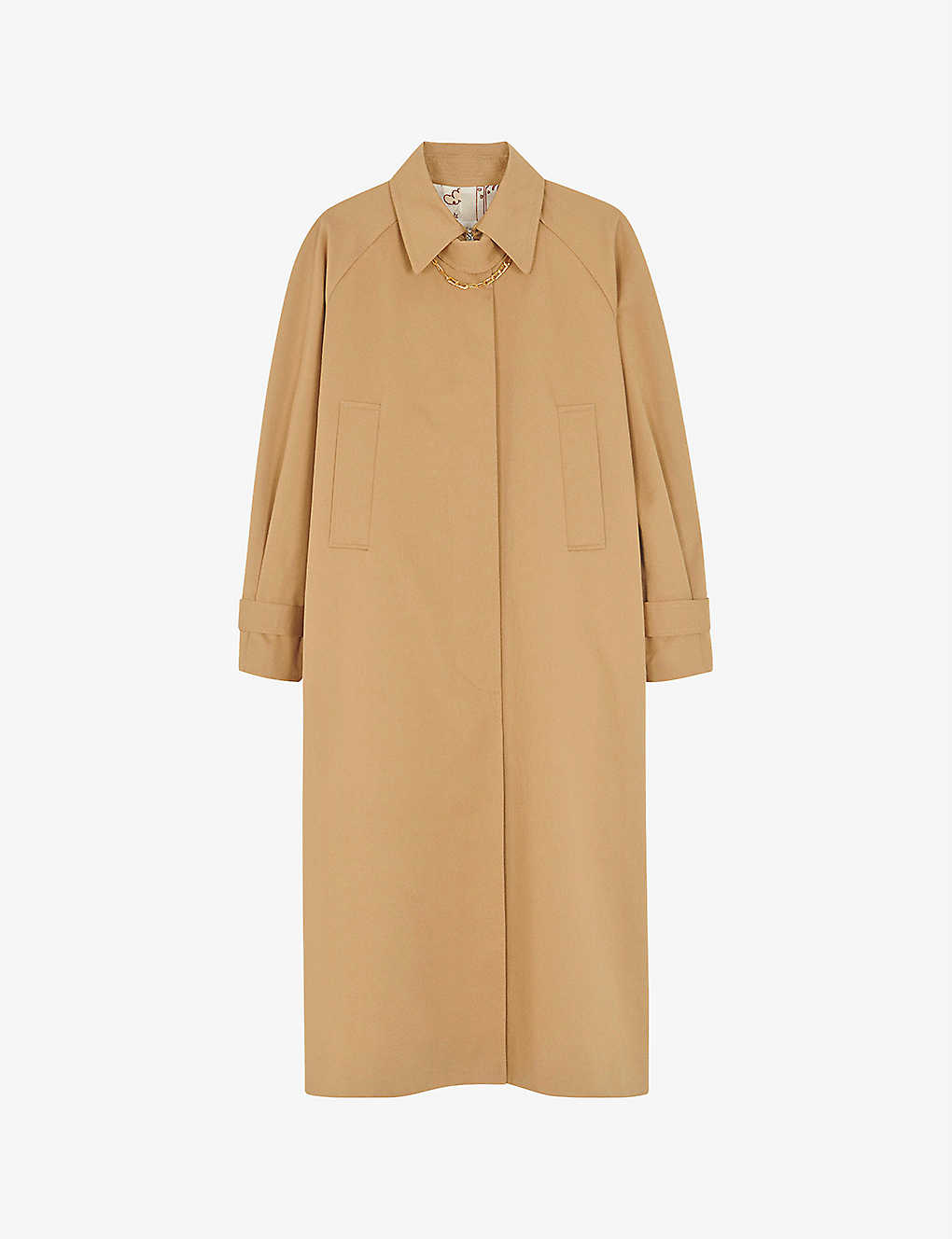 Henri chain-embellished cotton trench coat(9154264)