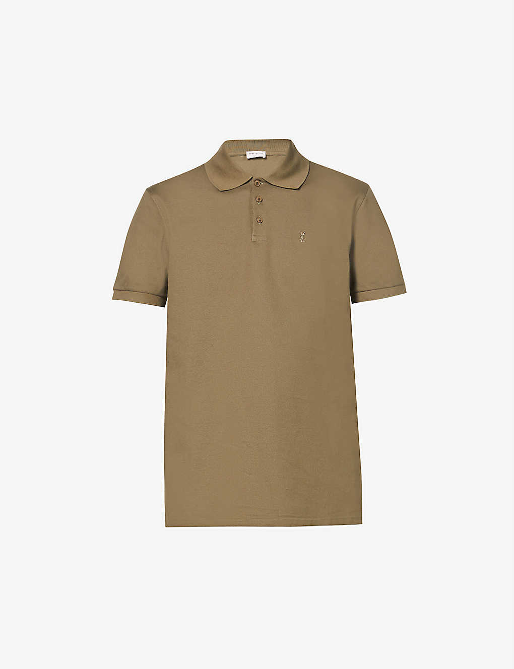 Brand-embroidered cotton-piqué polo shirt(9123179)