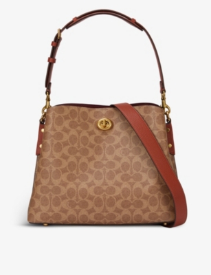 Wilow logo-print woven shoulder bag(9169741)