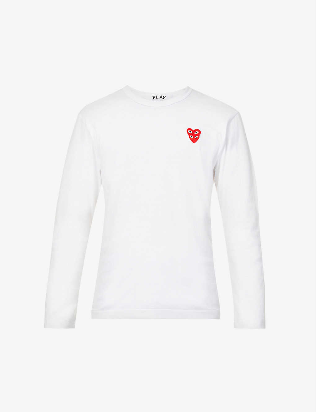 Overlap heart-print cotton-jersey top(9092539)