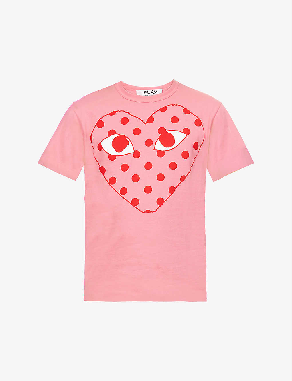 Heart and polka-dot print cotton-jersey T-shirt(9092544)