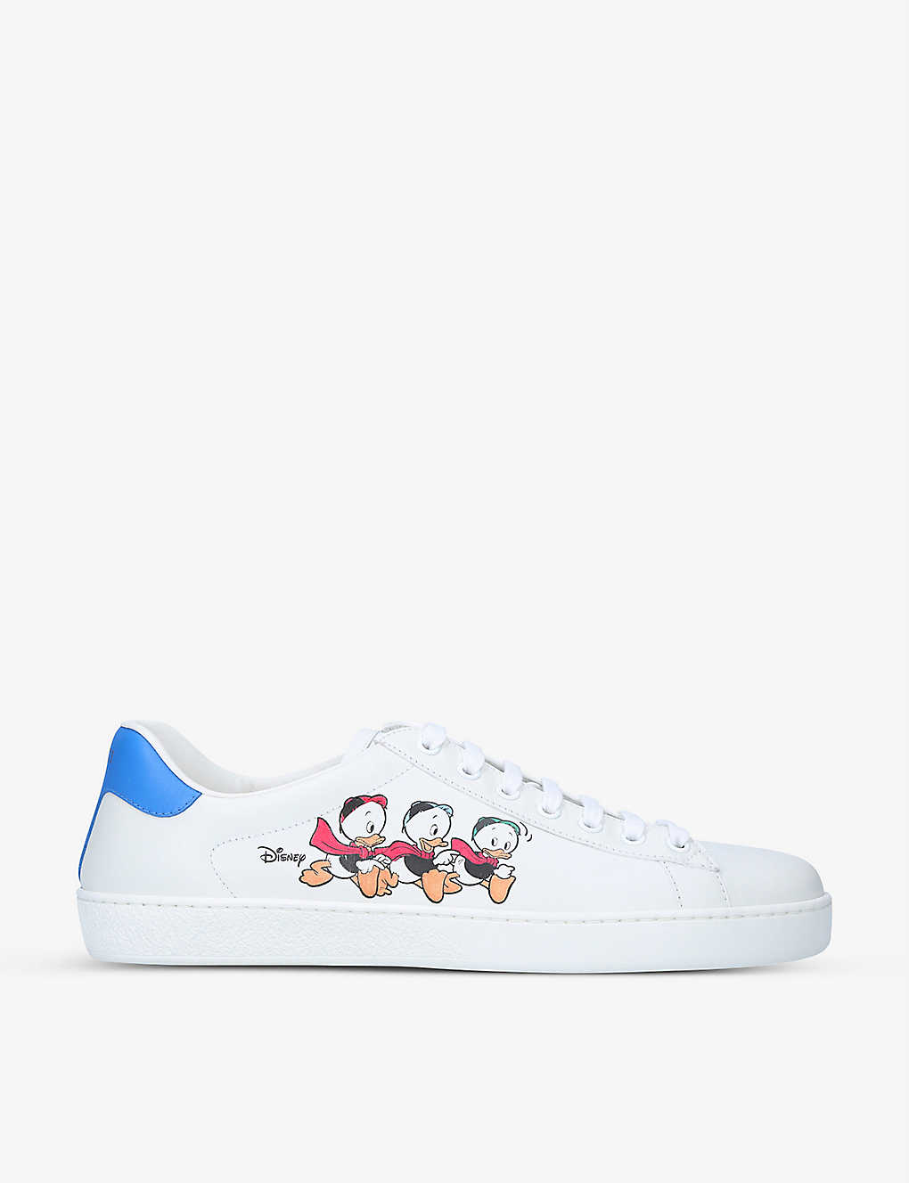 Men’s Gucci x Disney Donald Duck New Ace leather low-top trainers(9015213)