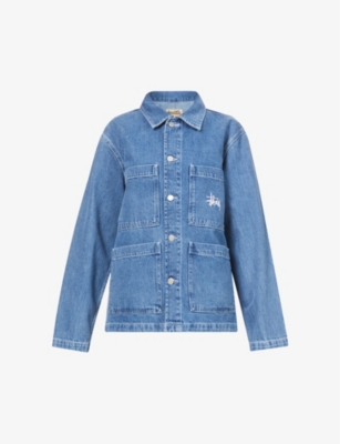 Chore logo-embroidered denim jacket(9108228)