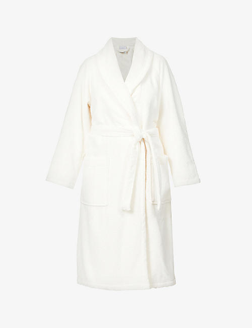 YVES DELORME: Étoile self-tie cotton-blend robe