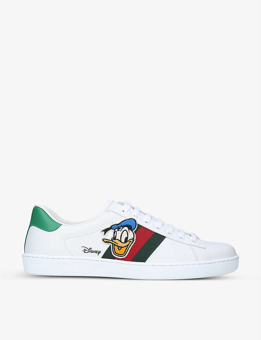 Women’s Gucci x Disney New Ace Donald branded leather trainers(9036142)