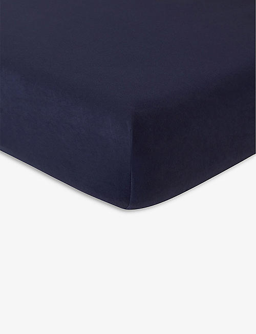 LACOSTE: Soft cotton-jersey fitted single sheet 140cm x 200cm