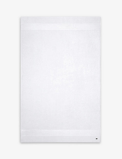 LACOSTE: Le Croco logo-embroidered organic cotton bath sheet 100cm x 150cm