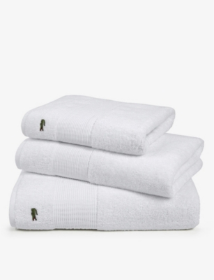 Le Croco logo-embroidered organic cotton bath towel 70x140cm(9126091)