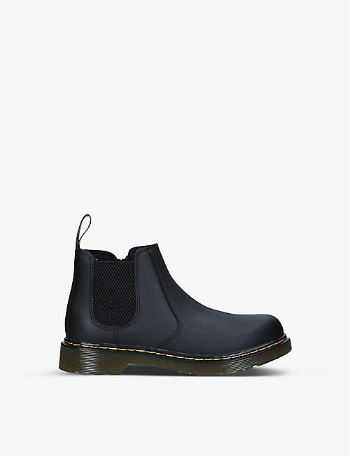 DR MARTENS: 2976 platform leather Chelsea boots 9-10 years