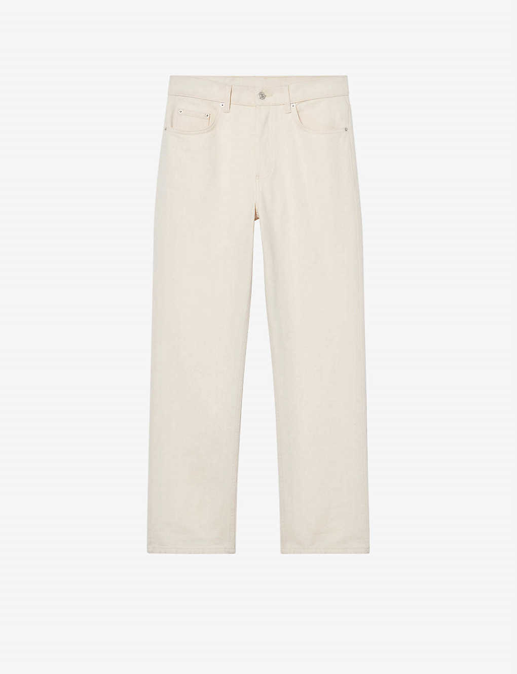 Straight branded-patch organic-denim jeans(9074731)