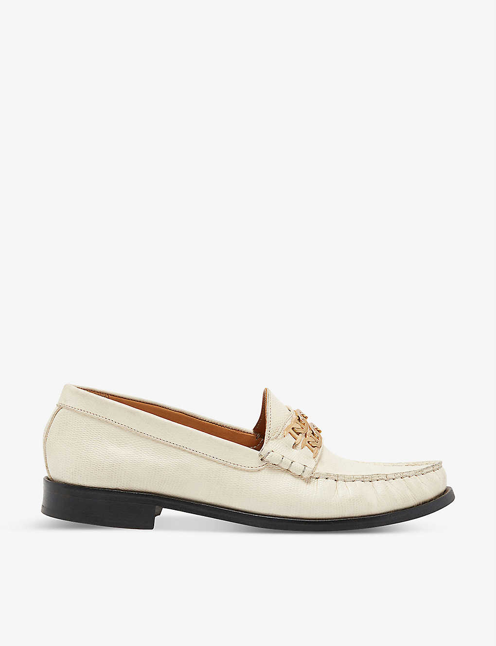 Max chain-trim leather loafers(9148100)