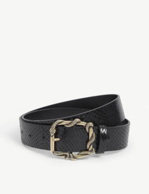 Soraya snakeskin-effect leather belt(9073932)