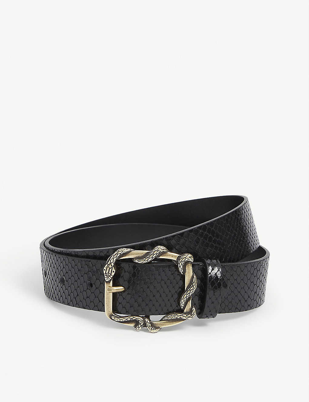 Soraya snakeskin-effect leather belt(9073932)