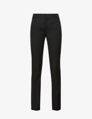 Slim-leg high-rise wool trousers(9119997)