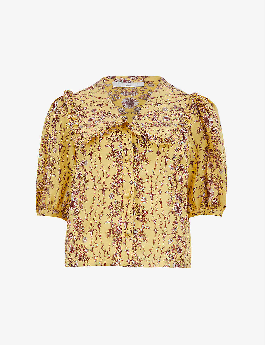 Martha floral-print woven-blend blouse(9240582)