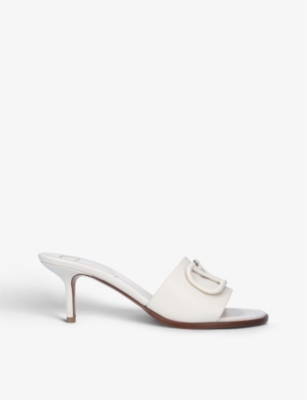 VLOGO embellished heeled leather mules(9057162)
