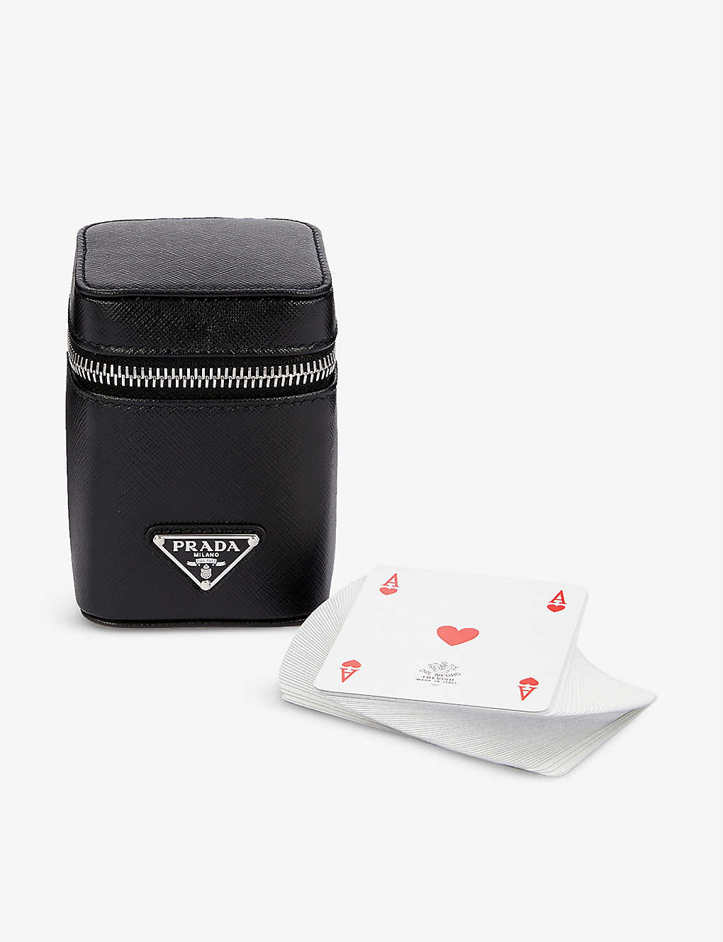 Branded leather playing card holder(9210749)