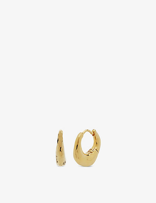 MONICA VINADER: Deia 18ct gold-plated vermeil silver earrings