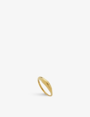 MONICA VINADER: Deia 18ct gold-plated vermeil silver ring
