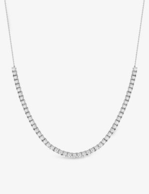 THE ALKEMISTRY: Dana Rebecca Ava Bea Tennis 14ct white-gold and diamond necklace