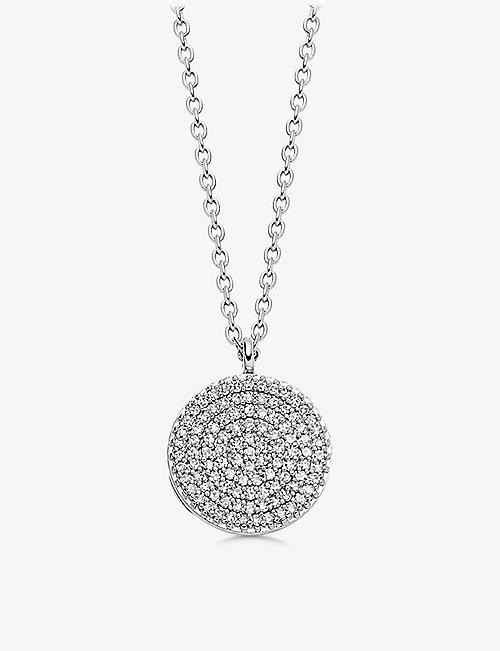 ASTLEY CLARKE: Icon 14ct white-gold and diamond locket necklace