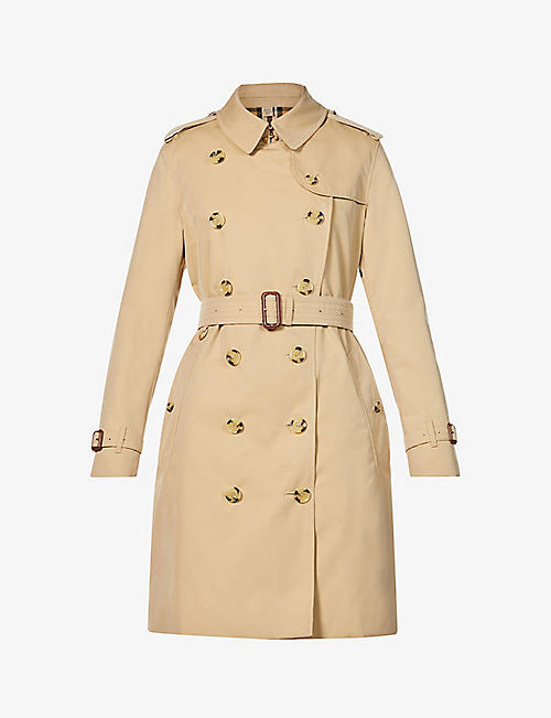 BURBERRY: Kensington short cotton trench coat