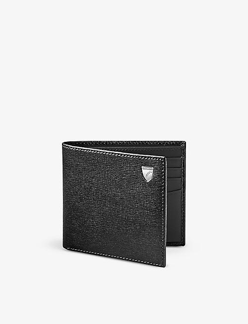 ASPINAL OF LONDON: Billfold logo-embellished leather wallet
