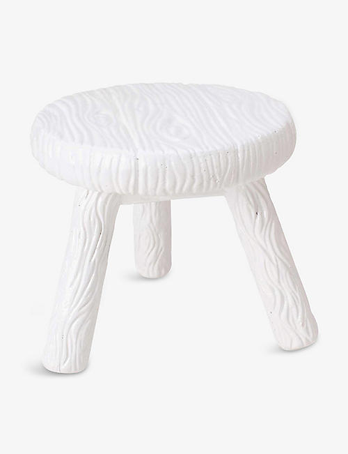 SELETTI: Milk fibreglass stool 35cm