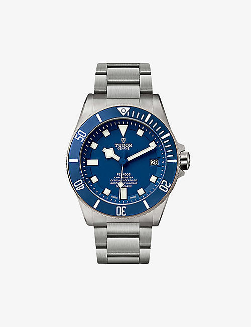 TUDOR: M79250BA-0002 Pelagos titanium and stainless steel automatic watch