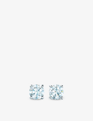 TIFFANY & CO: Tiffany Solitaire platinum and 0.29ct round brilliant-cut diamond stud earrings