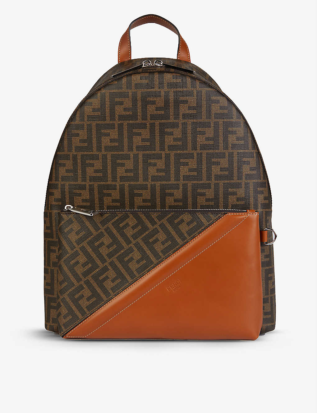 Logo-print canvas and leather backpack(9123735)