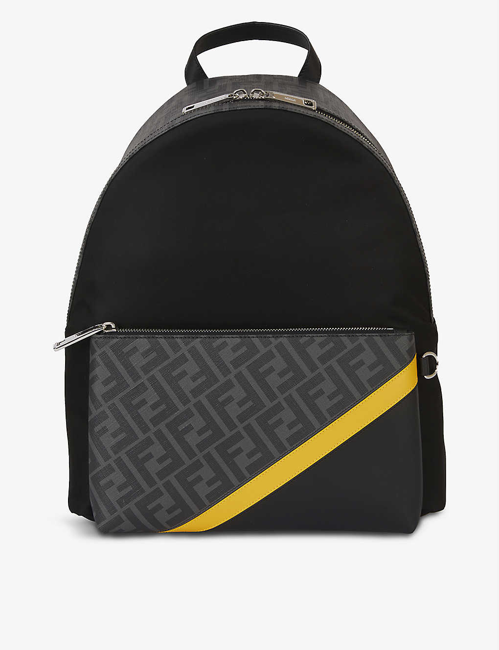 Logo-print canvas and faux-leather backpack(9200941)