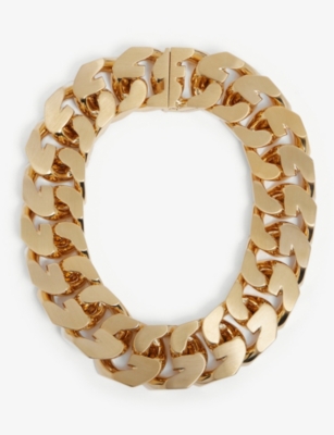 G-Chain gold-toned brass chain necklace(9133951)