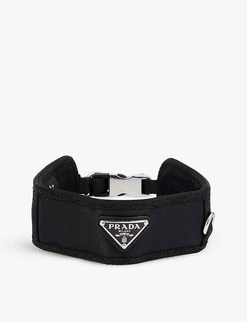 Padded buckled recycled-nylon dog collar(9219853)