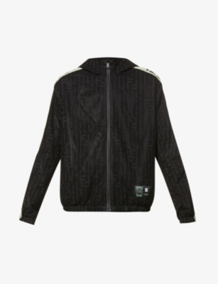 Geometric-pattern shell hooded jacket(9161364)