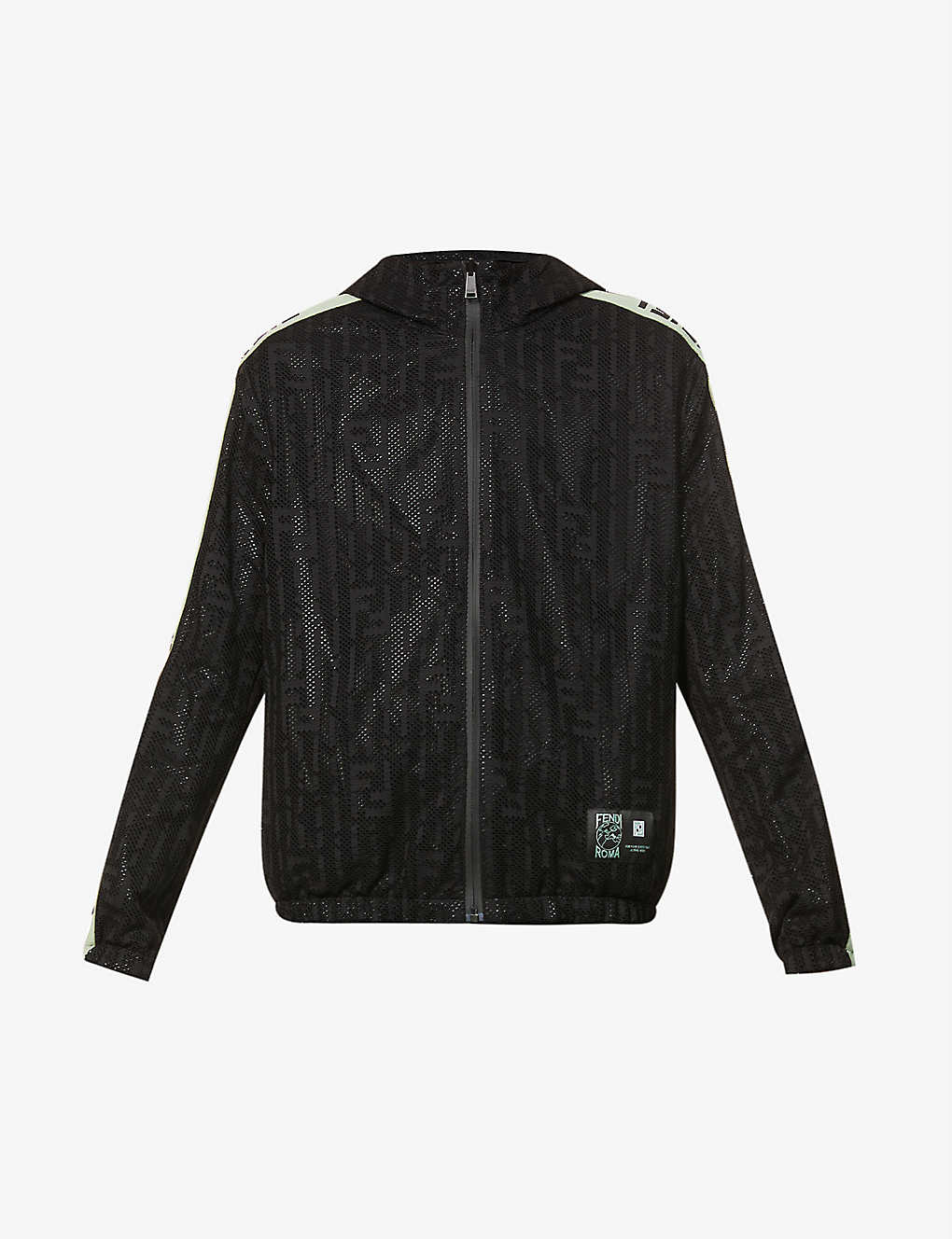 Geometric-pattern shell hooded jacket(9161364)