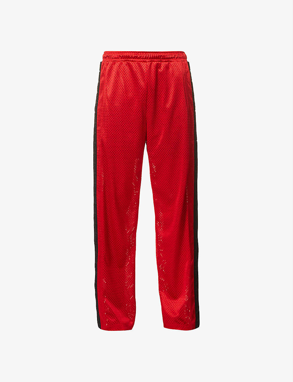 Drawstring-waistband wide stretch-woven trousers(9180290)