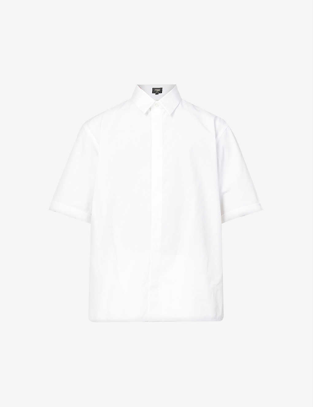 Brand-embroidery cotton-poplin shirt(9161430)