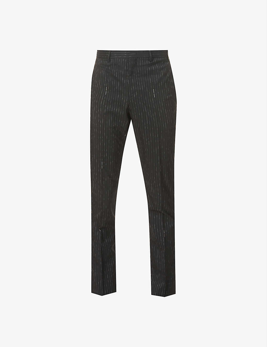 Rain Stripes striped slim-fit wool trousers(9188206)