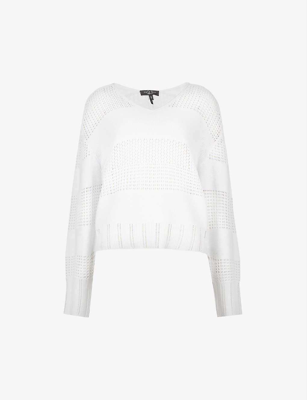 Faye V-neck organic cotton-blend jumper(9304855)