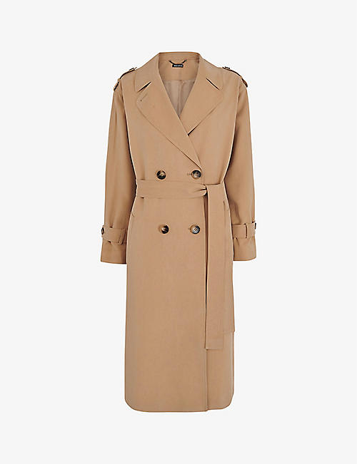 WHISTLES: Riley double-breasted woven trench coat