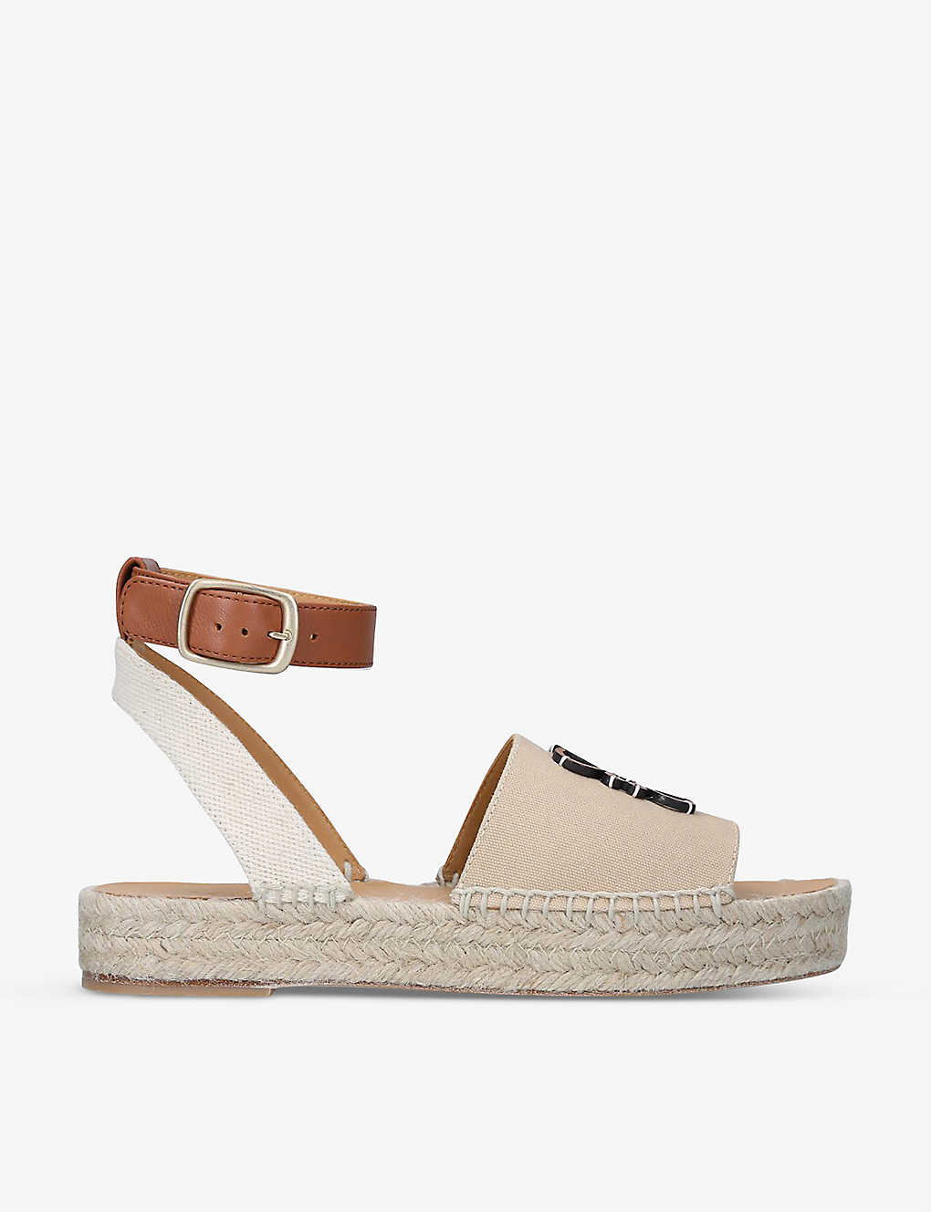 Anagram canvas and leather espadrille sandals(9241153)