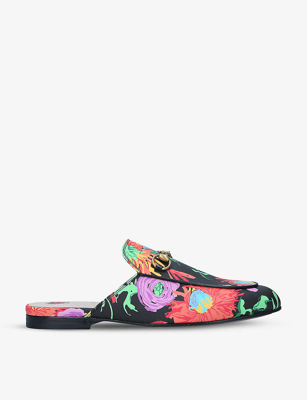 Gucci x Ken Scott Princetown floral-print faux-leather slippers(9133371)