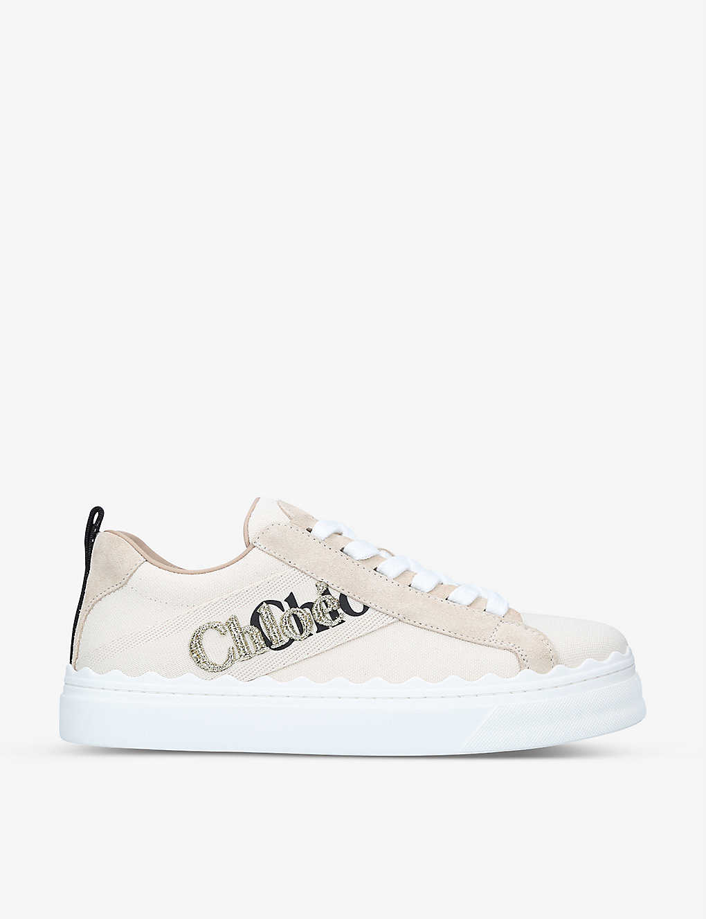 Lauren logo-print canvas and suede trainers(9246745)