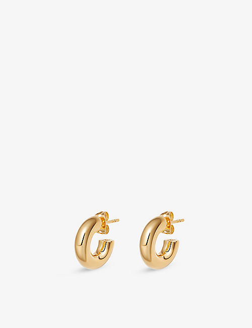 MISSOMA: Mini Chubby 18ct yellow gold-plated brass hoop earrings